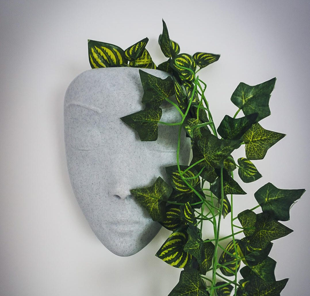 hanging face planter